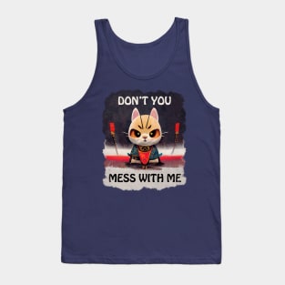 Funny Warrior Cat Tank Top